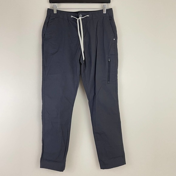 Vuori Climber Hiking Pants Men's Medium Gray Elastic Waist Drawstring Ripstop - Picture 1 of 12